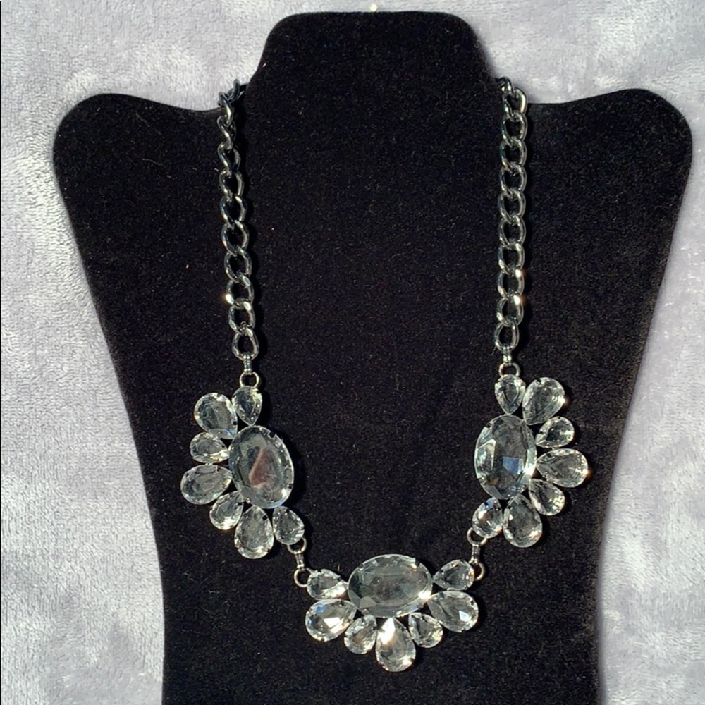 Silver Crystal Necklace